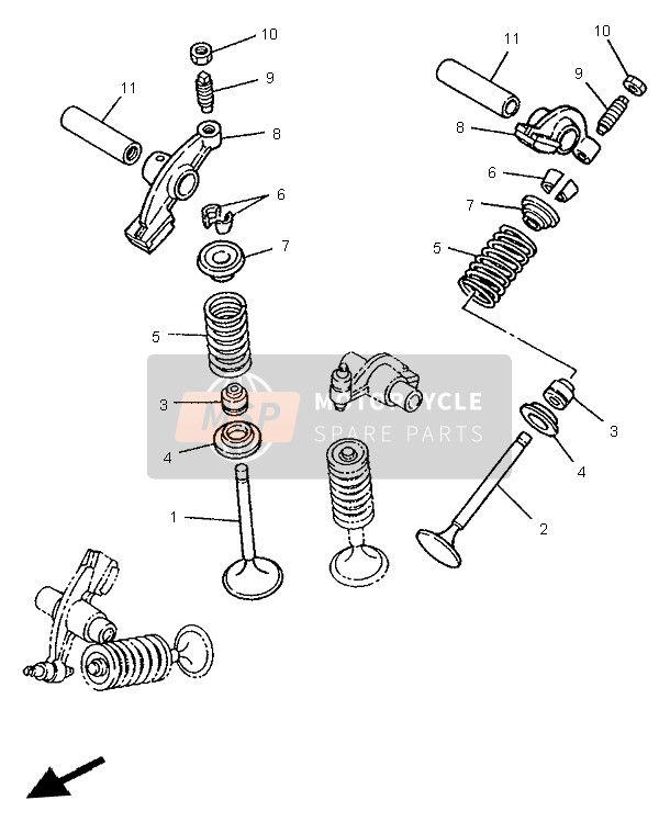 Yamaha XV250S 1999 Valvola per un 1999 Yamaha XV250S