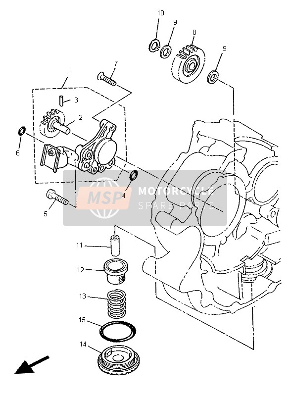 Yamaha XV250S 1999 Oil Pump for a 1999 Yamaha XV250S