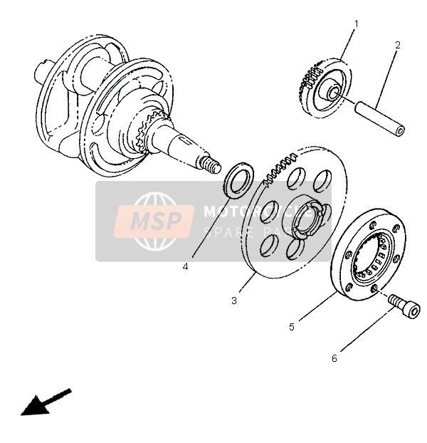 Yamaha XV250S 1999 Starter Clutch for a 1999 Yamaha XV250S