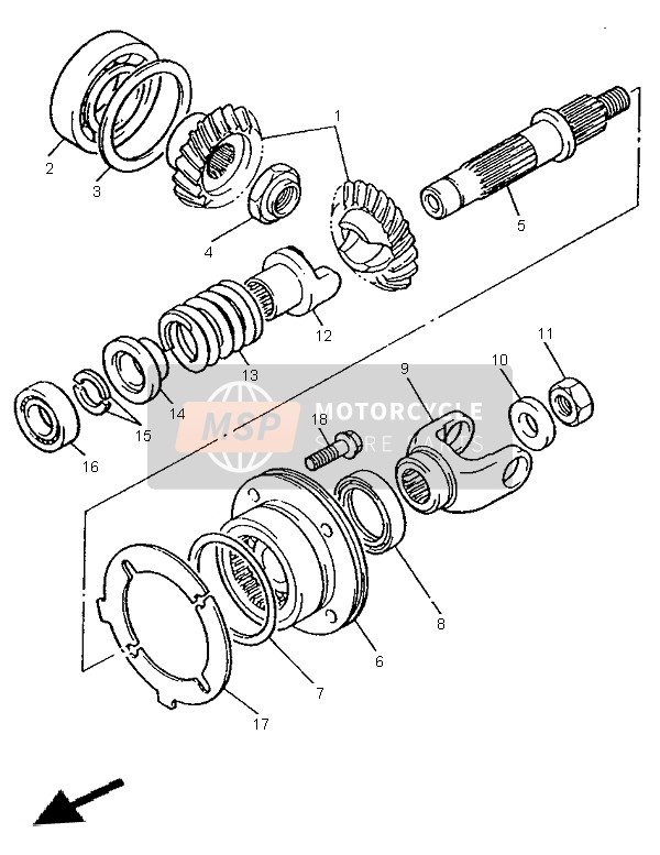 Middle Drive Gear