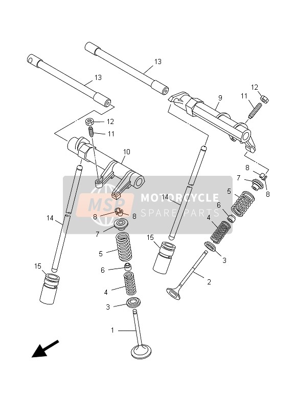 4WM121140000, Feder, Ventil Aussen, Yamaha, 1