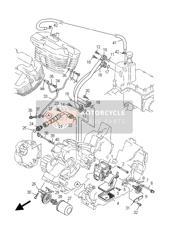 Yamaha XV1600A WILDSTAR 1999 Oil Pump for a 1999 Yamaha XV1600A WILDSTAR