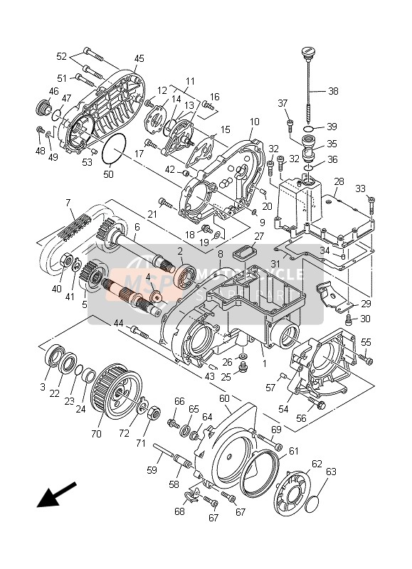 Engranaje impulsor medio