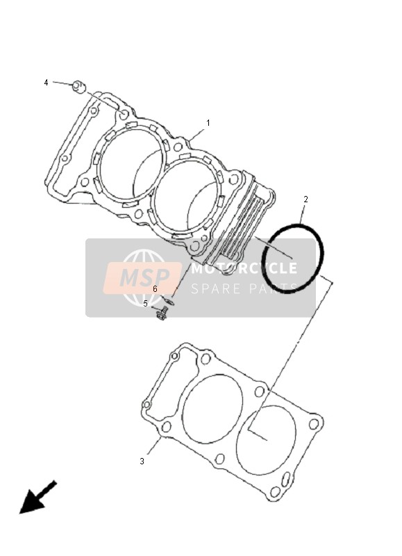 Yamaha TDM850 2001 Cylinder for a 2001 Yamaha TDM850