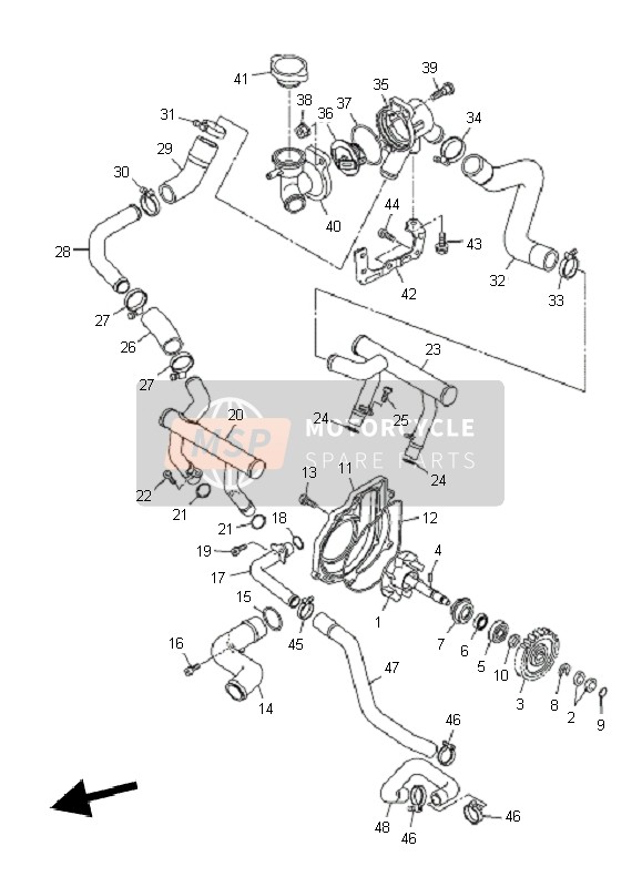 Yamaha VMAX 2011 Water Pump for a 2011 Yamaha VMAX