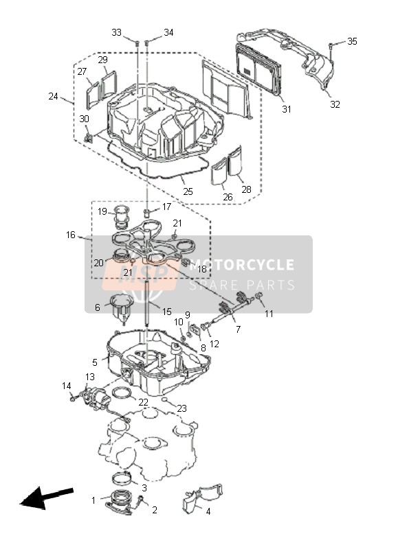 Yamaha VMAX 2011 Intake for a 2011 Yamaha VMAX