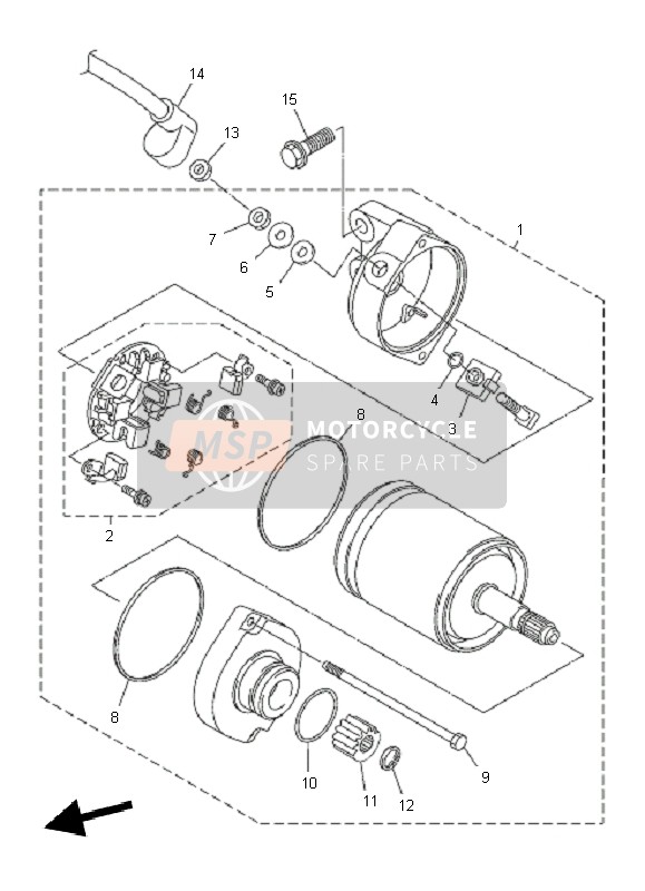 Yamaha VMAX 2011 Starting Motor for a 2011 Yamaha VMAX