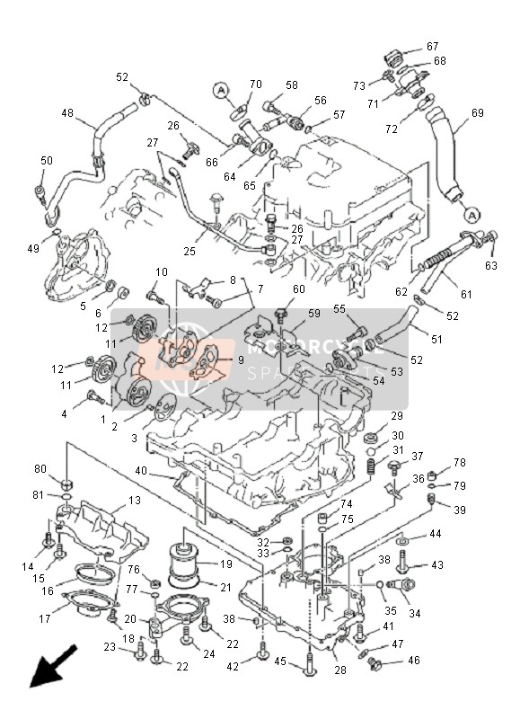 Yamaha TDM850 2001 Oil Pump for a 2001 Yamaha TDM850