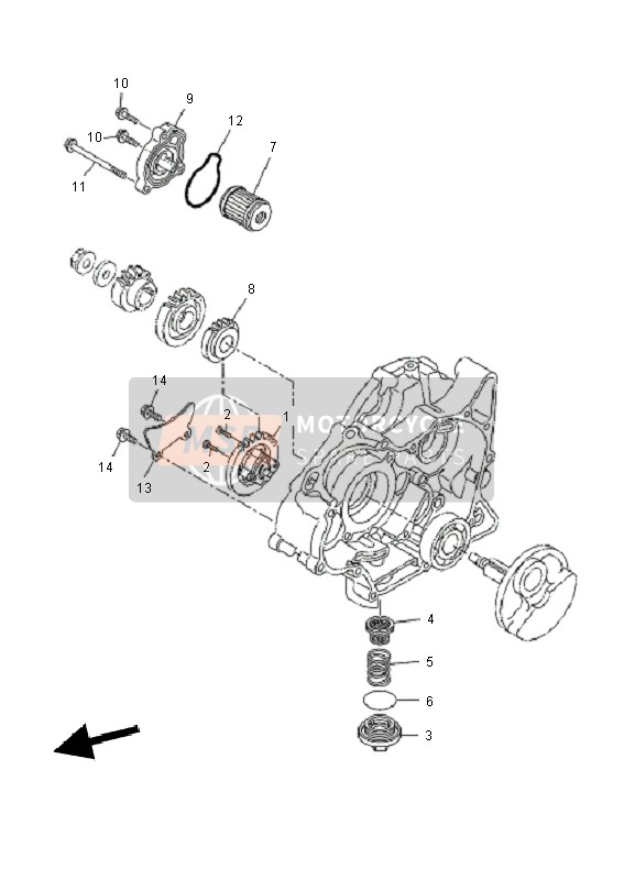 Yamaha WR125R 2011 ÖLPUMPE für ein 2011 Yamaha WR125R