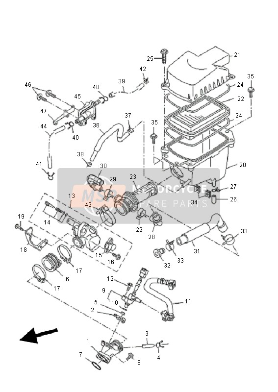 Yamaha WR125R 2011 Intake for a 2011 Yamaha WR125R