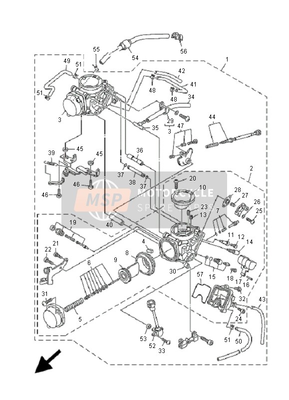 Yamaha TDM850 2001 Carburettor for a 2001 Yamaha TDM850