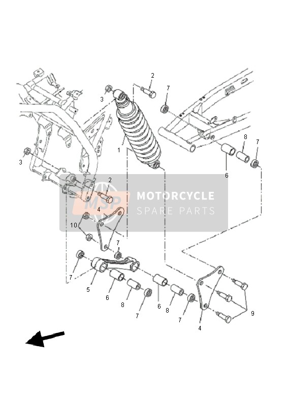 Yamaha WR125X 2011 Suspension arrière pour un 2011 Yamaha WR125X