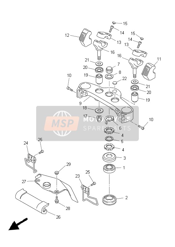 Yamaha XVZ13TF 1999 Steering for a 1999 Yamaha XVZ13TF