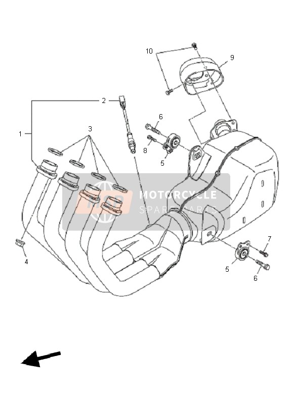 Yamaha XJ6F 2011 Échappement pour un 2011 Yamaha XJ6F