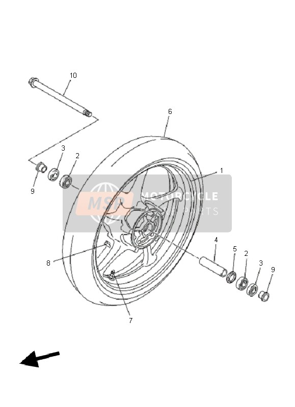 Yamaha XJ6F 2011 Rueda delantera para un 2011 Yamaha XJ6F