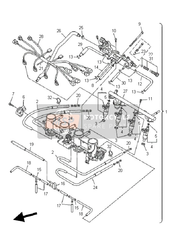 Yamaha XJ6FA 2011 Intake 2 for a 2011 Yamaha XJ6FA