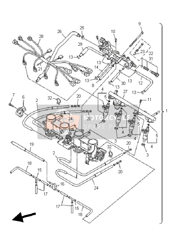 Yamaha XJ6N 2011 Intake 2 for a 2011 Yamaha XJ6N