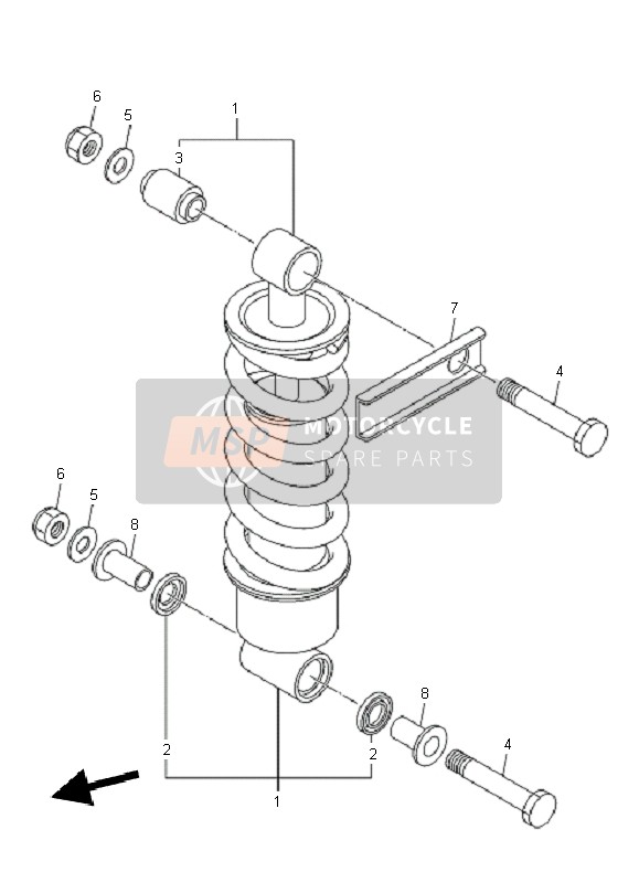 Yamaha XJ6N 2011 Suspensión trasera para un 2011 Yamaha XJ6N