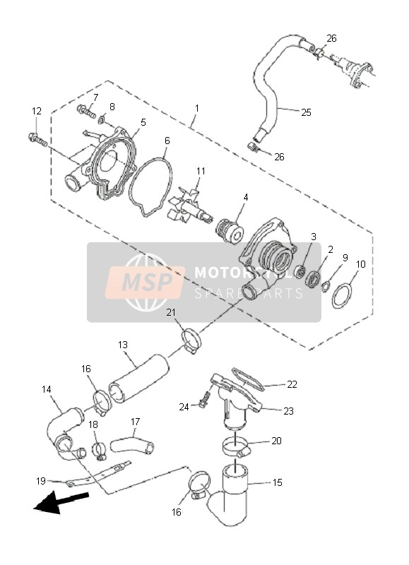 Yamaha XJ6NA 2011 WASSERPUMPE für ein 2011 Yamaha XJ6NA