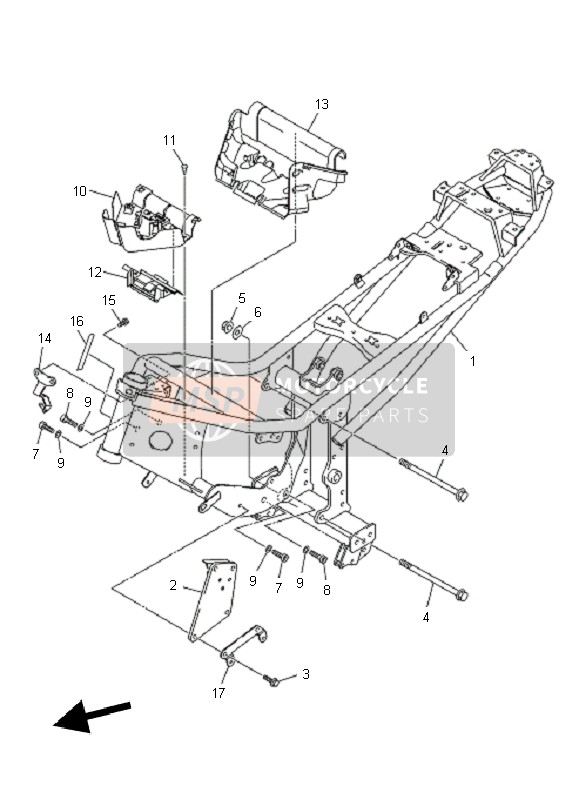 Yamaha XJ6NA 2011 Frame for a 2011 Yamaha XJ6NA