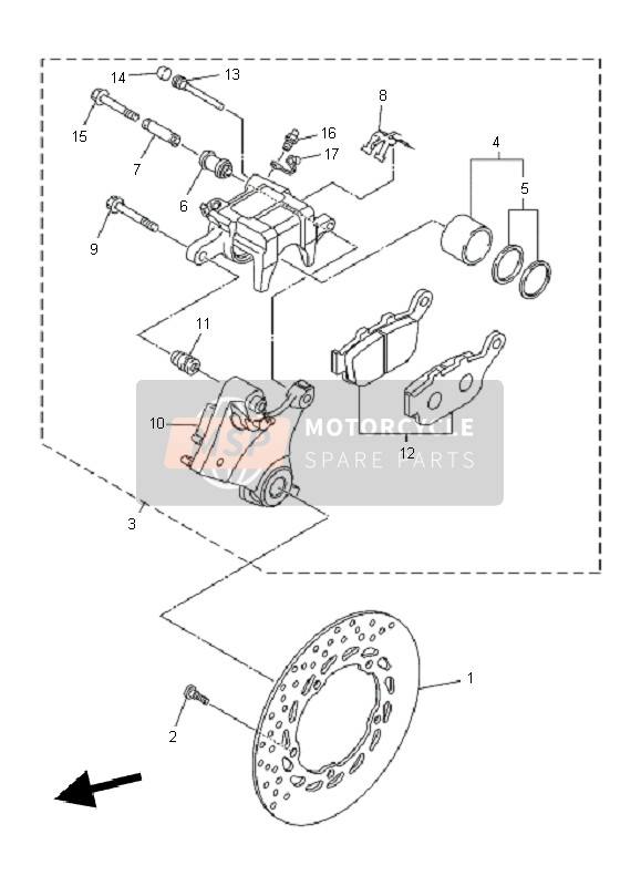 Yamaha XJ6NA 2011 Rear Brake Caliper for a 2011 Yamaha XJ6NA