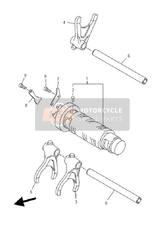 Yamaha XJ6S 2011 Shift Cam & Forchetta per un 2011 Yamaha XJ6S