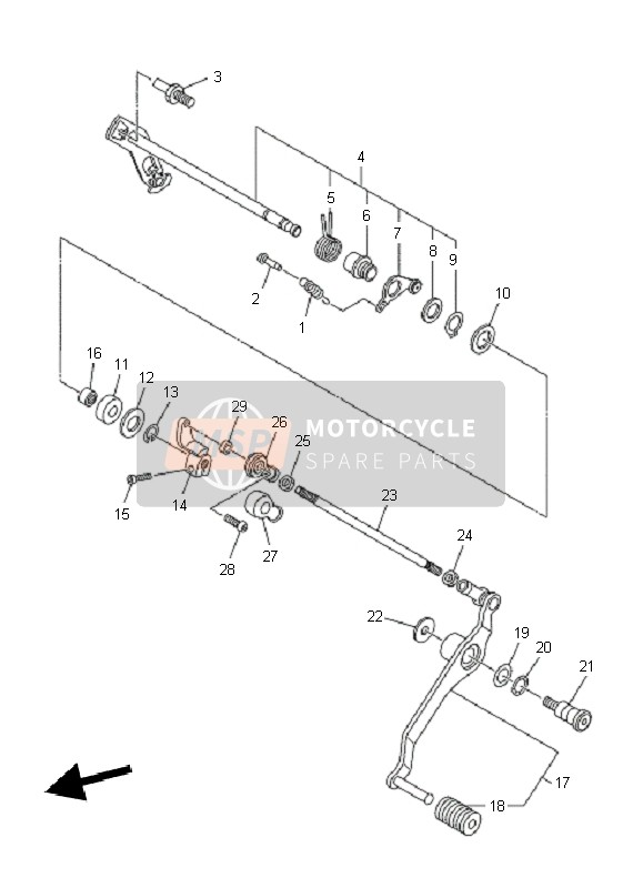 Yamaha XJ6S 2011 Shift Shaft for a 2011 Yamaha XJ6S