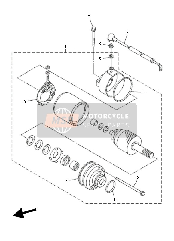 Yamaha XJ6S 2011 Starting Motor 4 for a 2011 Yamaha XJ6S