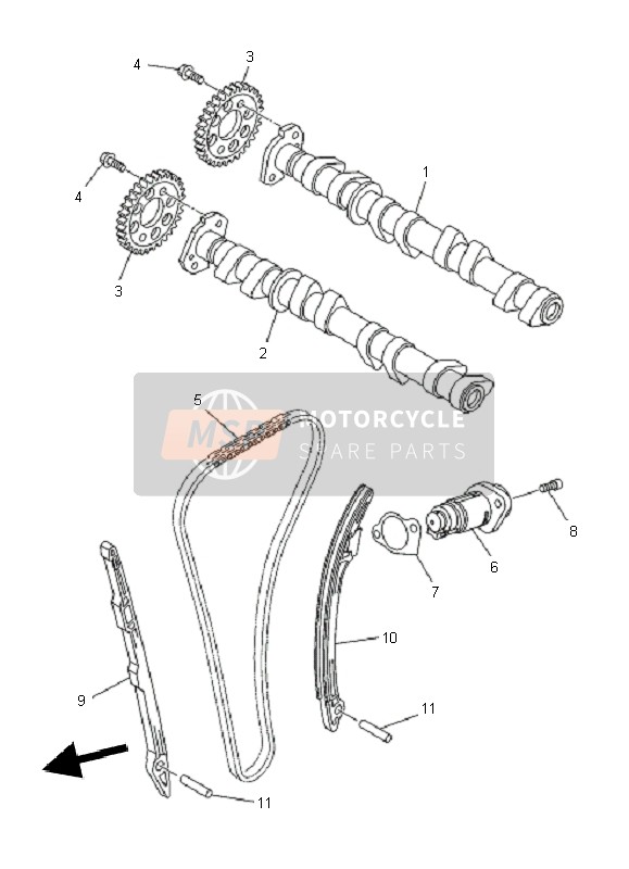 Yamaha XJ6SA 2011 Albero A Camme & Catena per un 2011 Yamaha XJ6SA