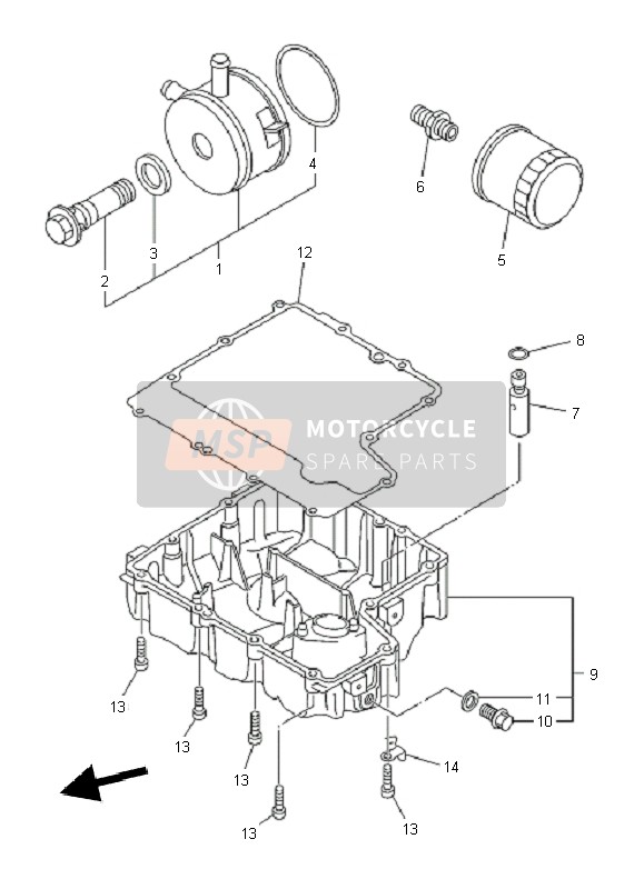 Yamaha XJ6SA 2011 ÖLFILTER für ein 2011 Yamaha XJ6SA