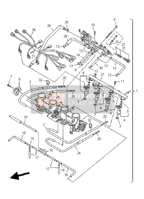 Yamaha XJ6SA 2011 Intake 2 for a 2011 Yamaha XJ6SA