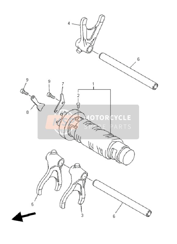 Yamaha XJ6SA 2011 Shift Cam & Fourchette pour un 2011 Yamaha XJ6SA