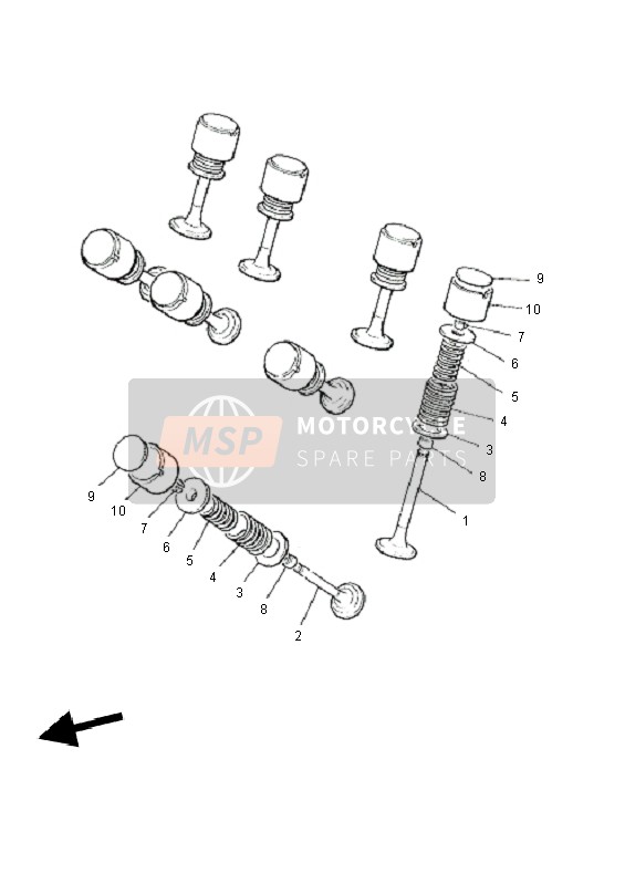 Yamaha XJR1300 2011 Valve for a 2011 Yamaha XJR1300