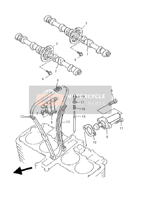 Yamaha XJR1300 2011 Camshaft & Chain for a 2011 Yamaha XJR1300