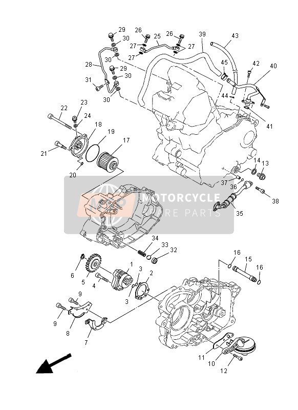 Yamaha MT03 2008 Pompa dell'olio per un 2008 Yamaha MT03