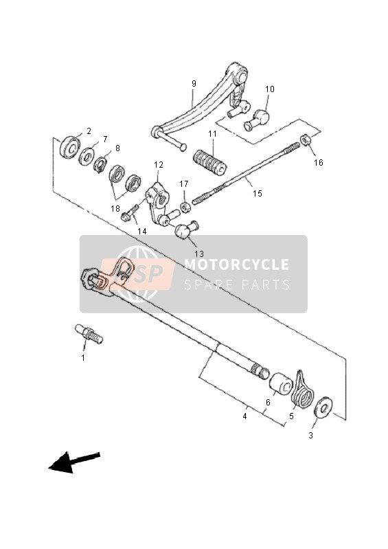 Yamaha XJR1300 2011 Shift Shaft for a 2011 Yamaha XJR1300