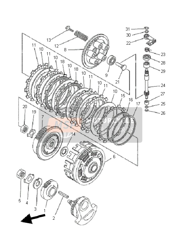 Yamaha XT660R 2011 Embrayage pour un 2011 Yamaha XT660R