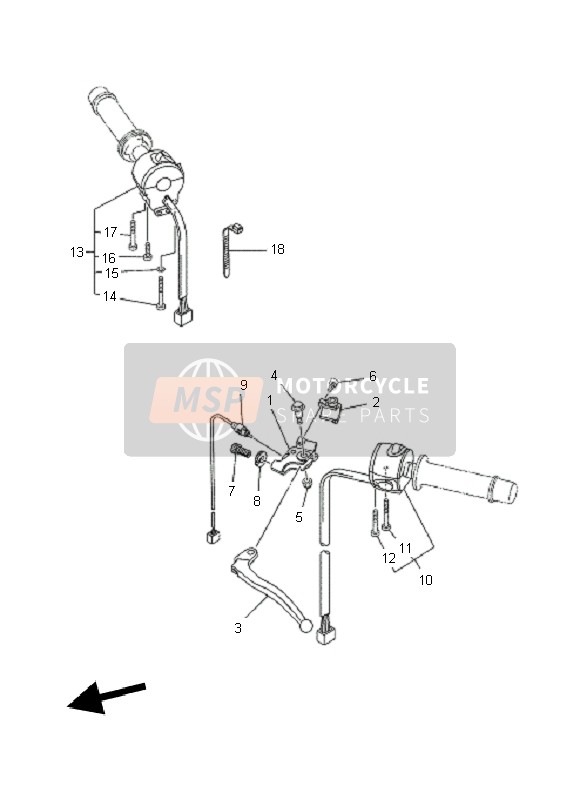 Yamaha XT660R 2011 Handle Switch & Lever for a 2011 Yamaha XT660R