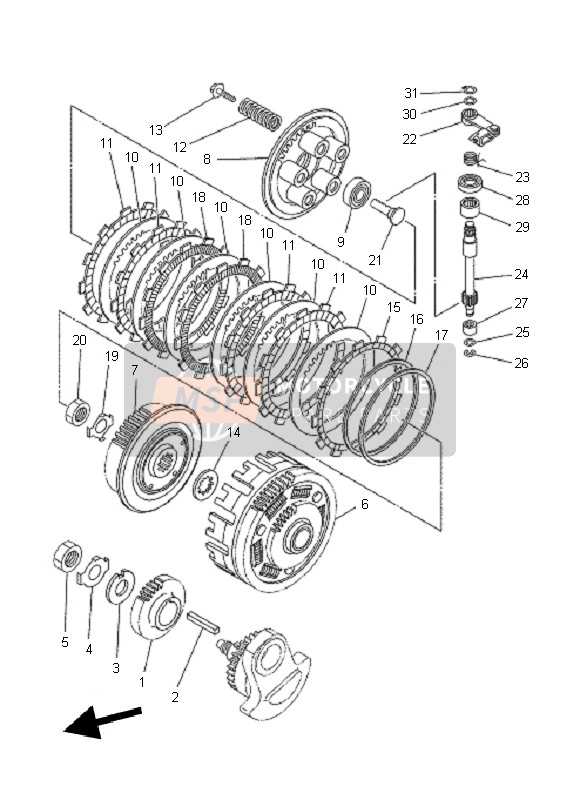 Yamaha XT660X 2011 Embrague para un 2011 Yamaha XT660X