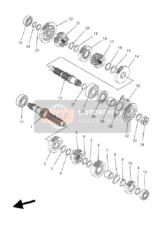 Yamaha XT660Z TENERE 2011 Transmission pour un 2011 Yamaha XT660Z TENERE