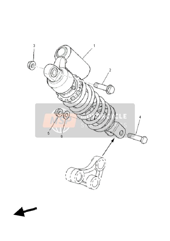 Yamaha XT660ZA TENERE SE 2011 Suspensión trasera para un 2011 Yamaha XT660ZA TENERE SE