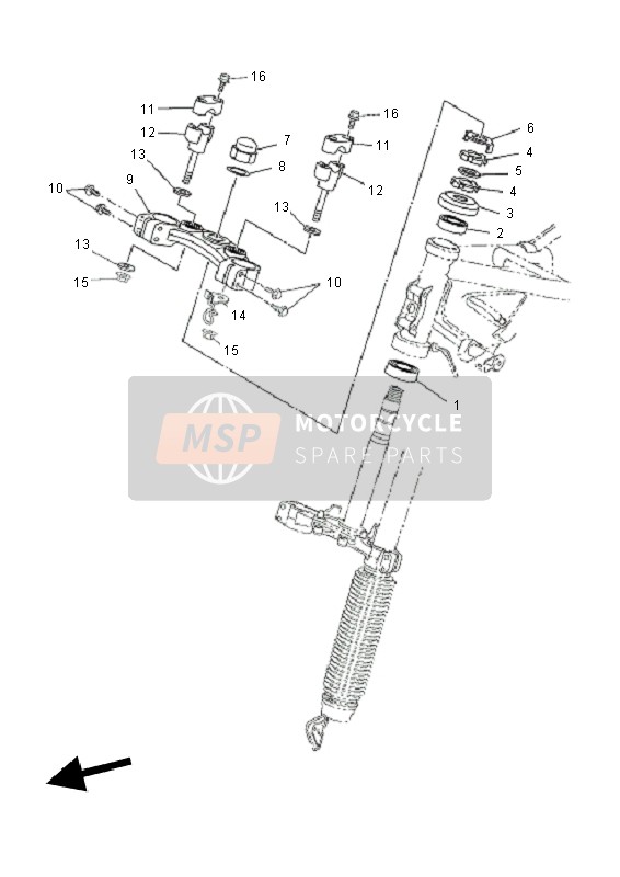 Yamaha XT660ZA TENERE SE 2011 Steering for a 2011 Yamaha XT660ZA TENERE SE