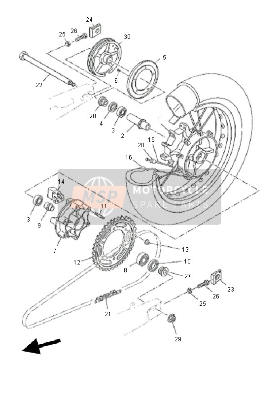 903871780100, Collar, Yamaha, 3