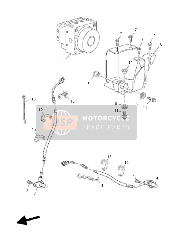 56P859300900, Hydraulic Unit Assy, Yamaha, 0