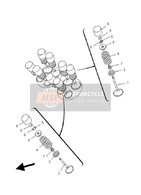 Yamaha XT1200Z TENERE 2011 Valvola per un 2011 Yamaha XT1200Z TENERE