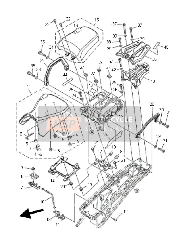 23P247501100, Selle Biplace, Yamaha, 0