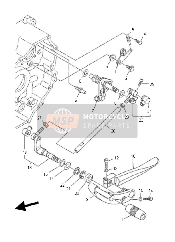 Yamaha XV1900A 2011 Shift Shaft for a 2011 Yamaha XV1900A