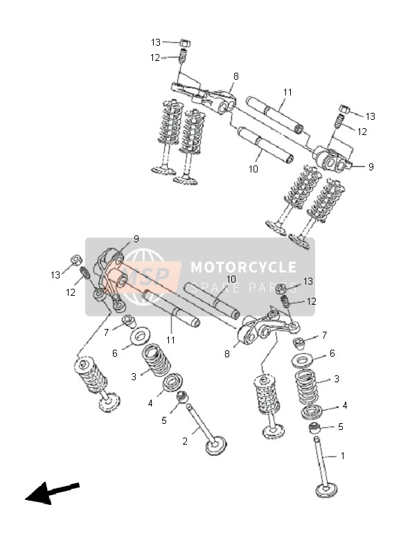 Yamaha XVS950A 2011 VENTIL für ein 2011 Yamaha XVS950A