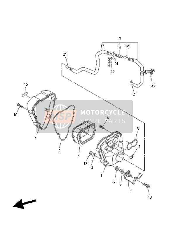 Yamaha XVS950A 2011 Intake 2 for a 2011 Yamaha XVS950A