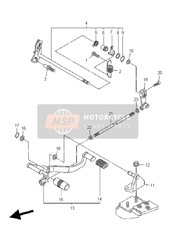 Yamaha XVS950A 2011 Shift Shaft for a 2011 Yamaha XVS950A